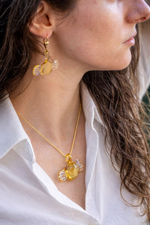 Boucles d'oreilles bergamote "Patrimoine Lorrain"