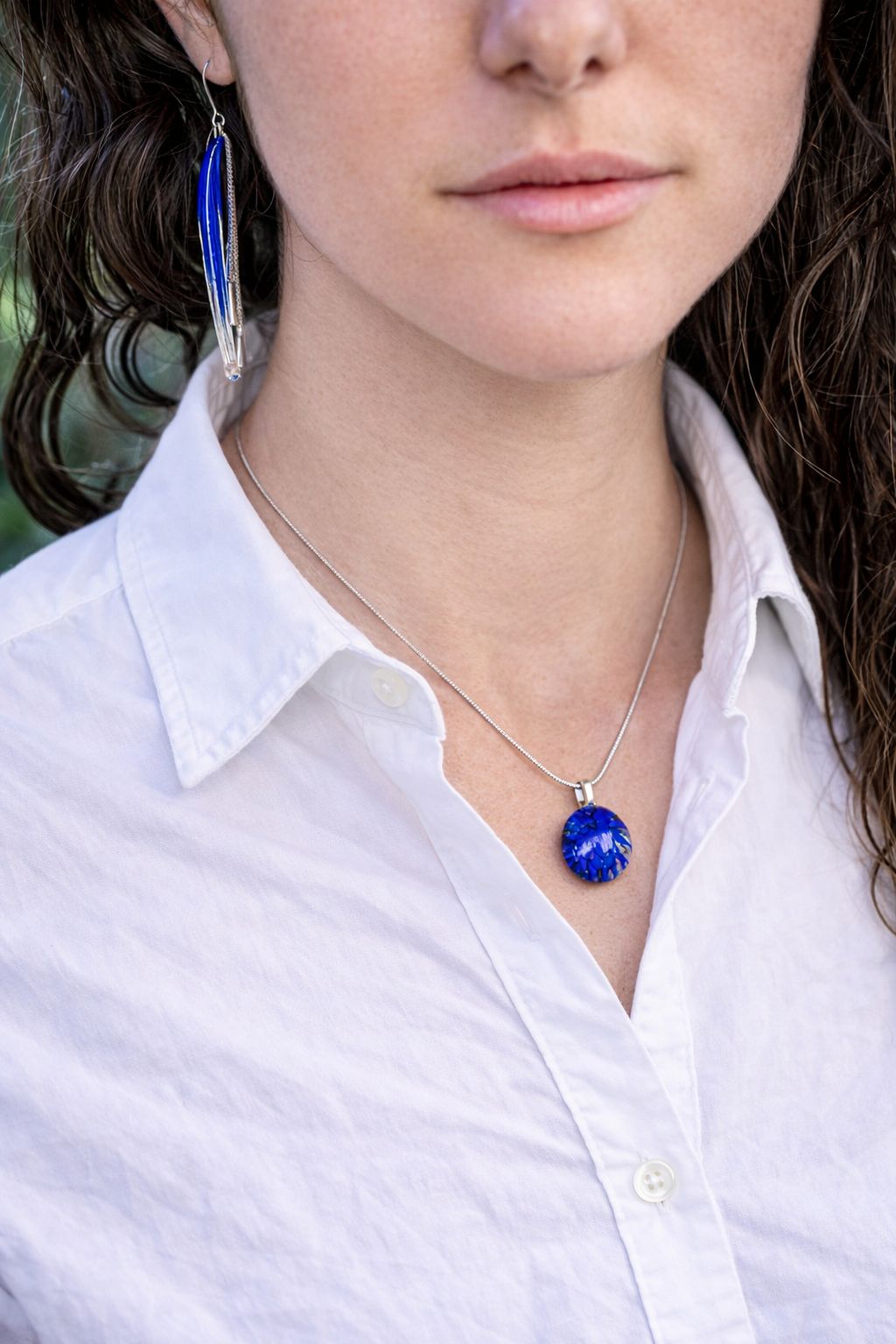 Boucles d'oreilles longues "Eclat de Verre"