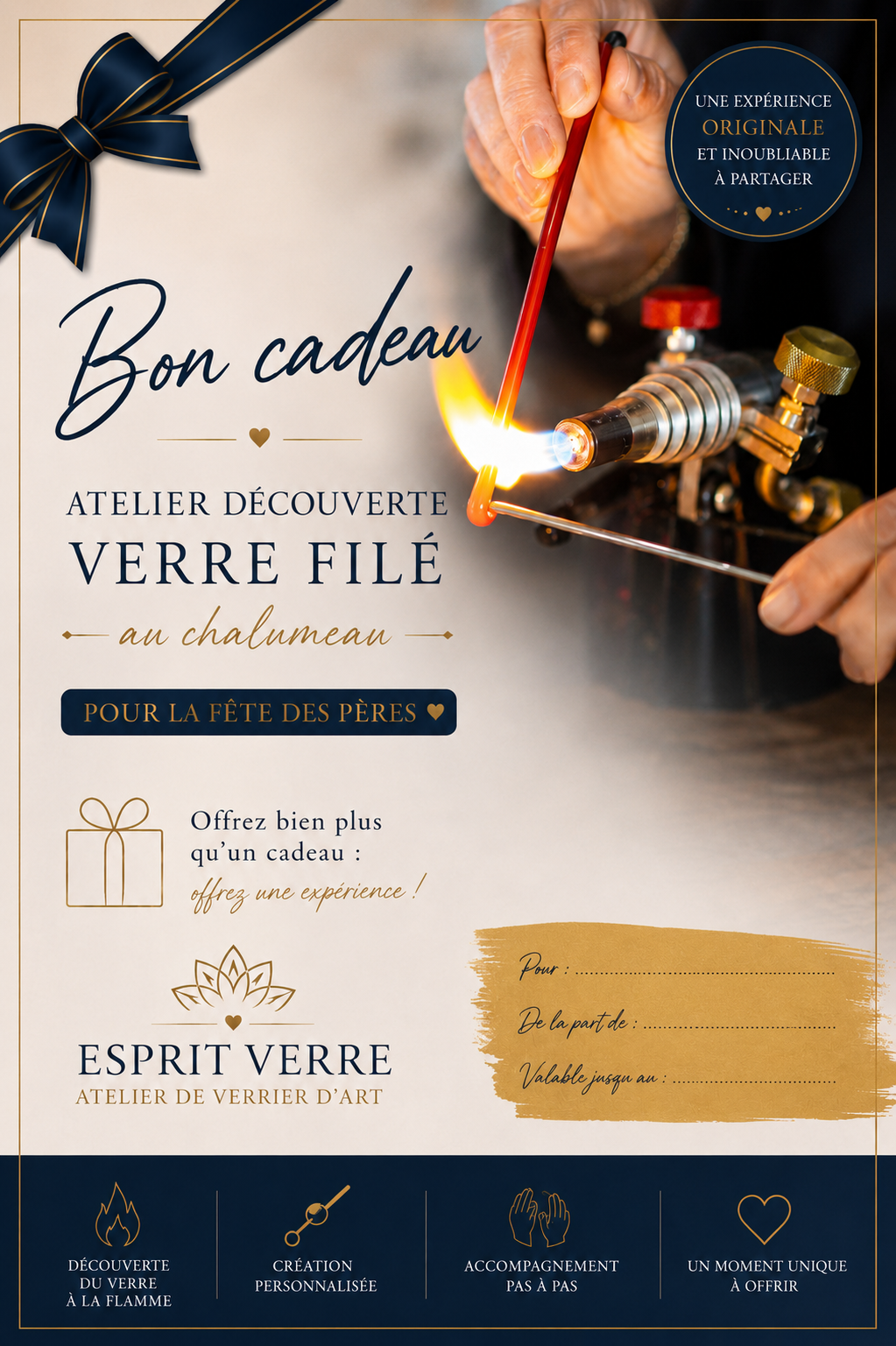 Bons cadeaux pour les ateliers chalumeau