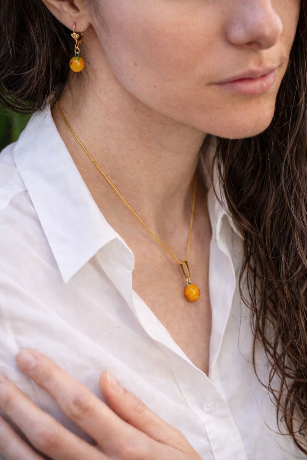 Boucles d'oreilles mirabelle "Patrimoine Lorrain"