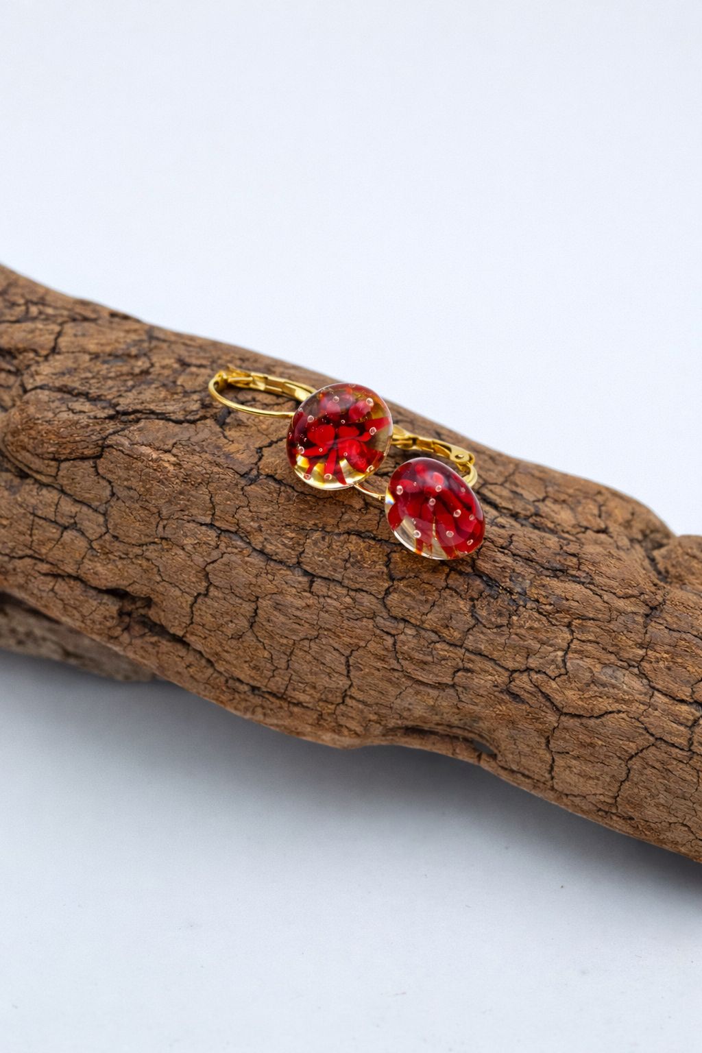 Boucles d'oreilles dormeuses "Eclat de Verre"