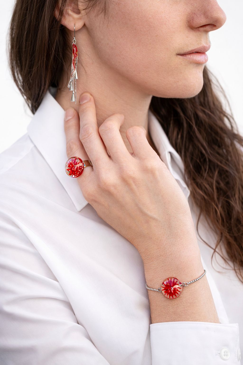 Boucles d'oreilles longues "Eclat de Verre"