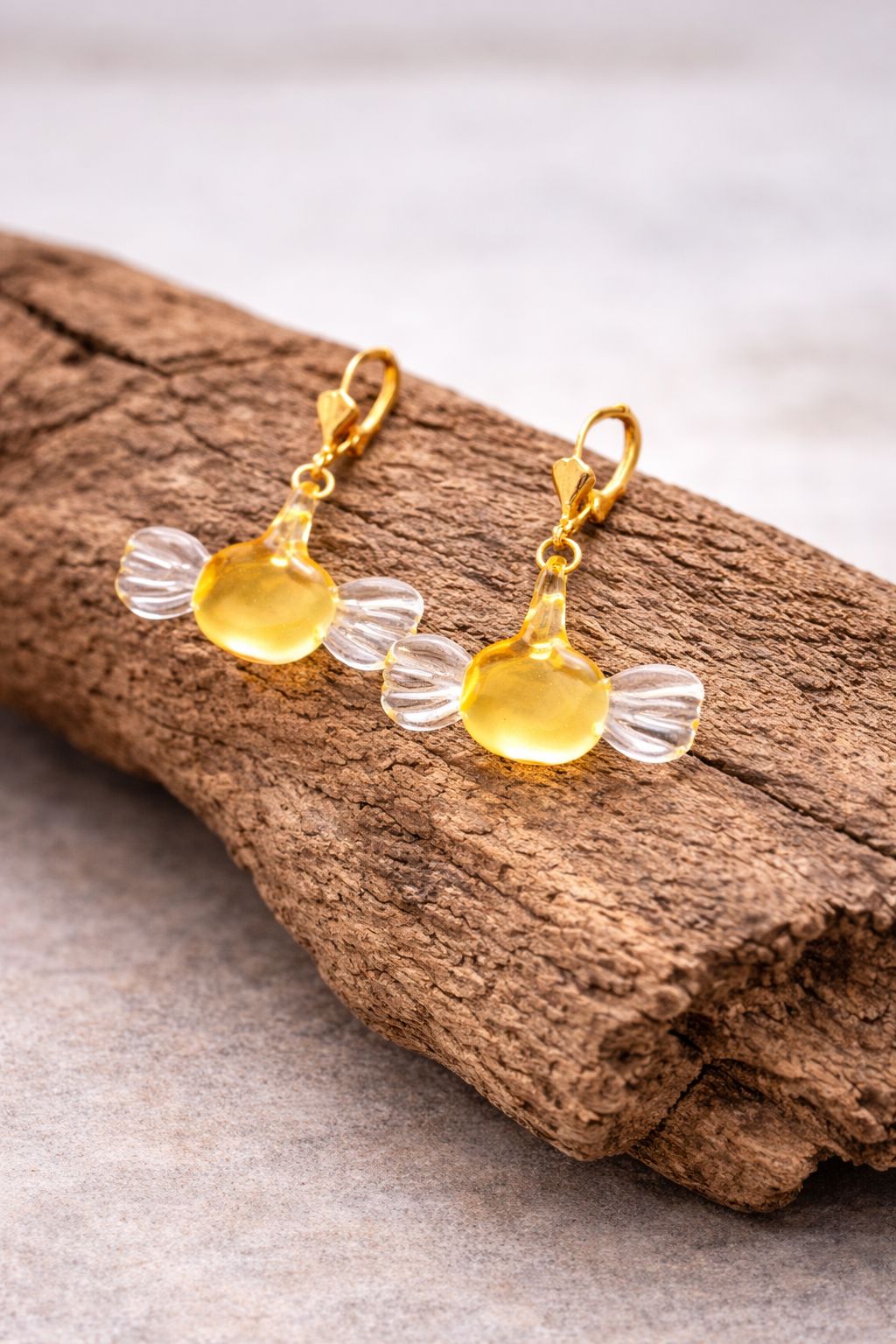 Boucles d'oreilles bergamote "Patrimoine Lorrain"