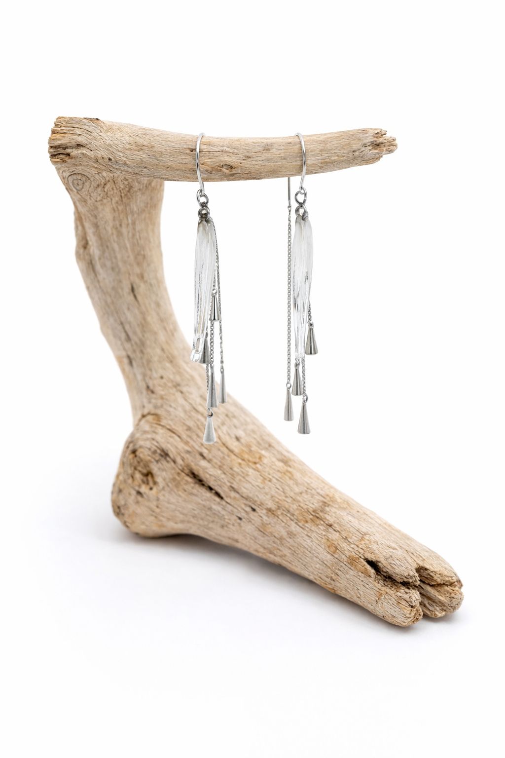 Boucles d'oreilles longues "Eclat de Verre"
