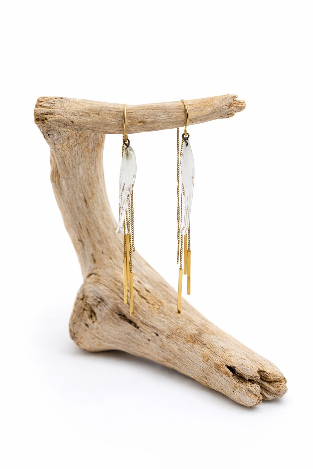 Boucles d'oreilles longues "Eclat de Verre"