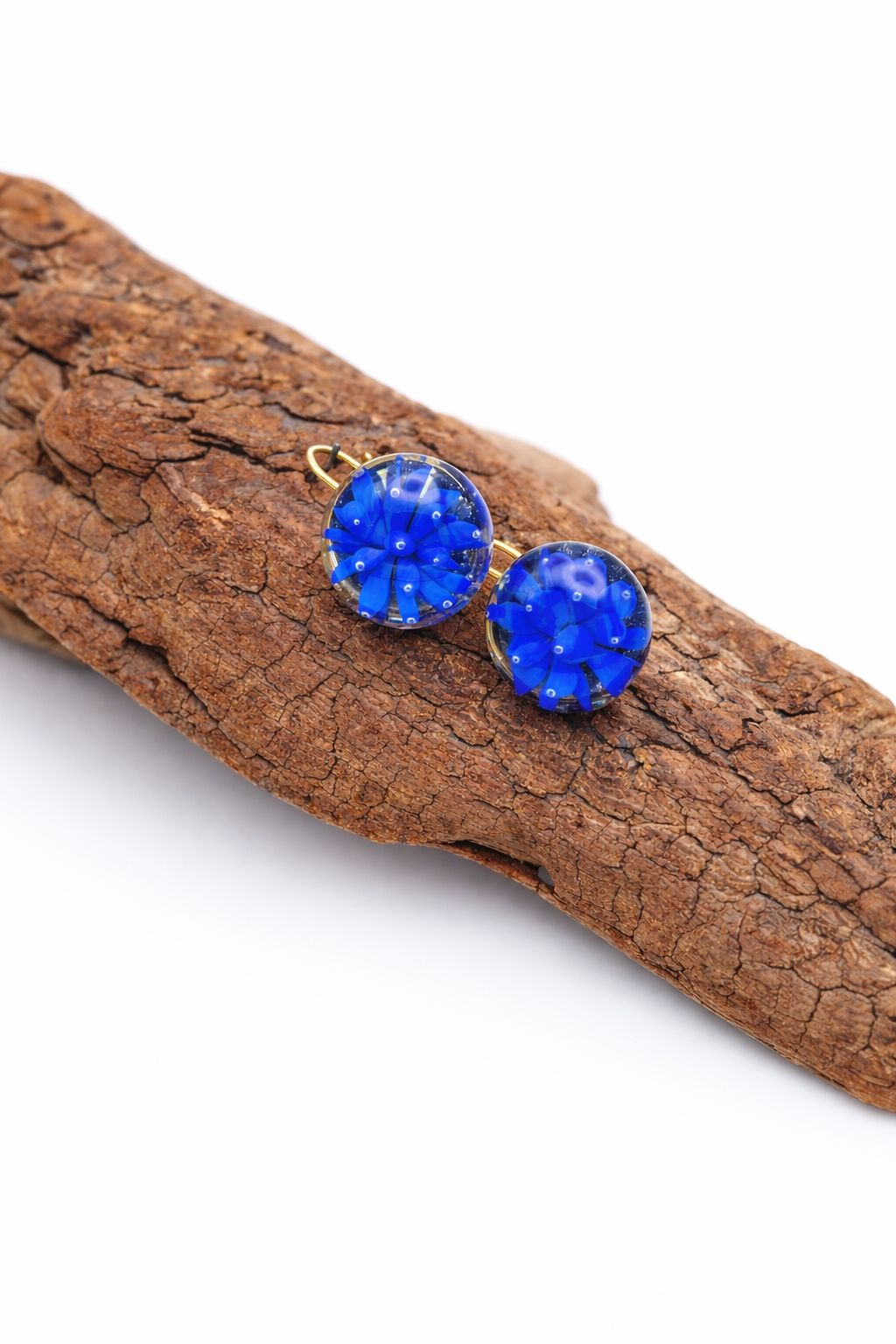 Boucles d'oreilles dormeuses "Eclat de Verre"