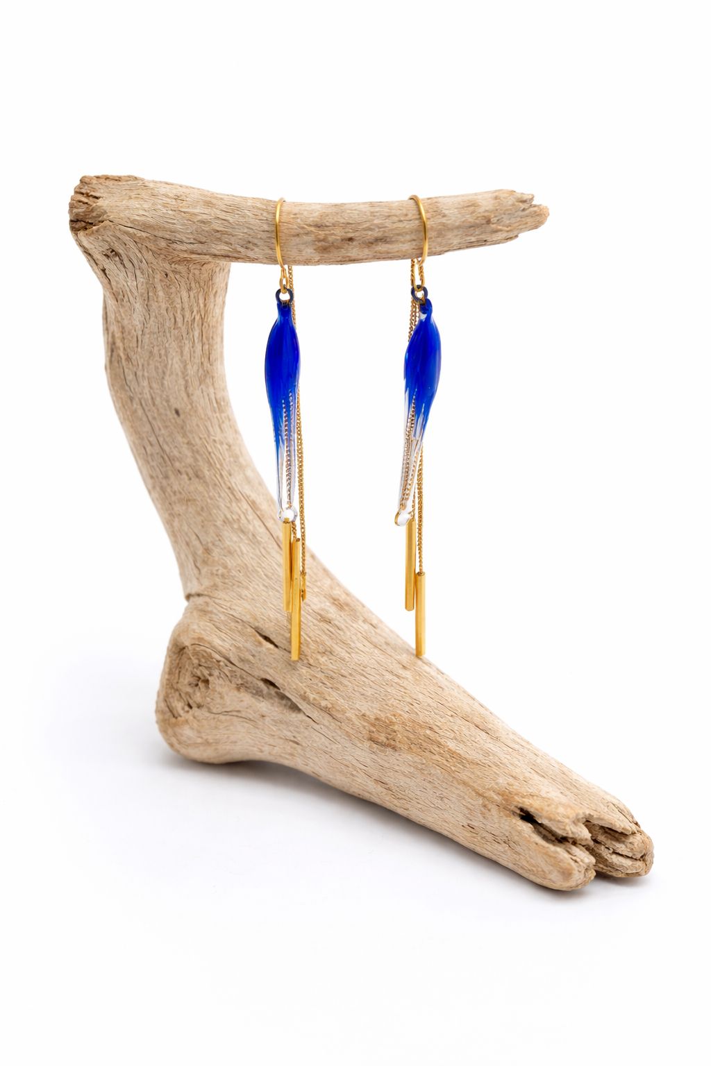 Boucles d'oreilles longues "Eclat de Verre"