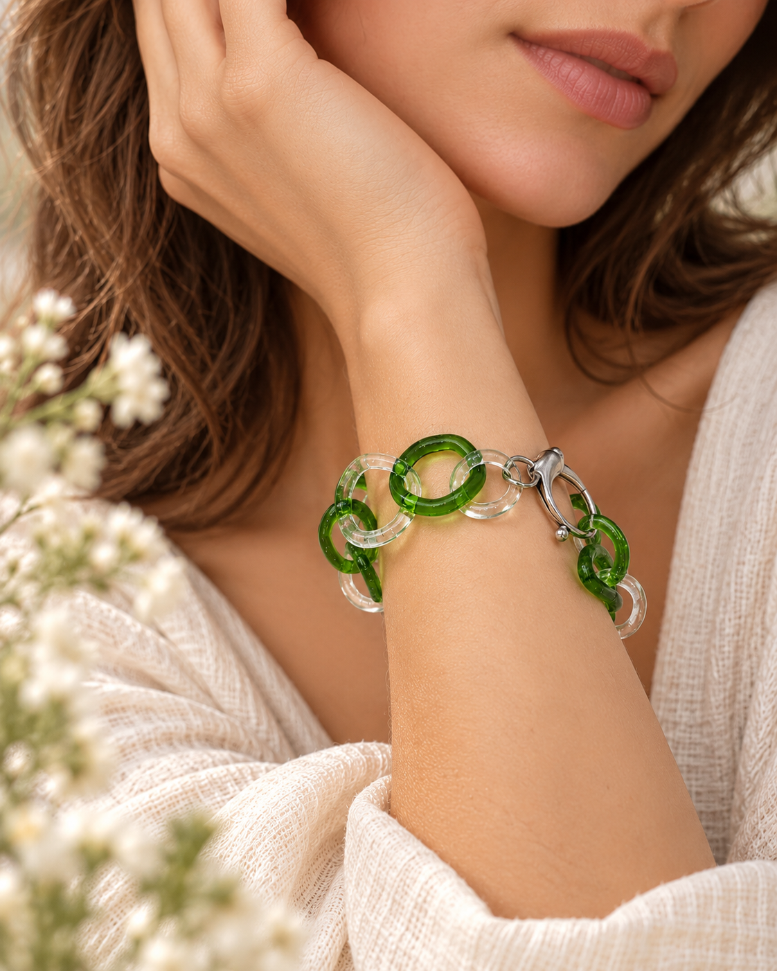 Bracelet "Chaine de verre"