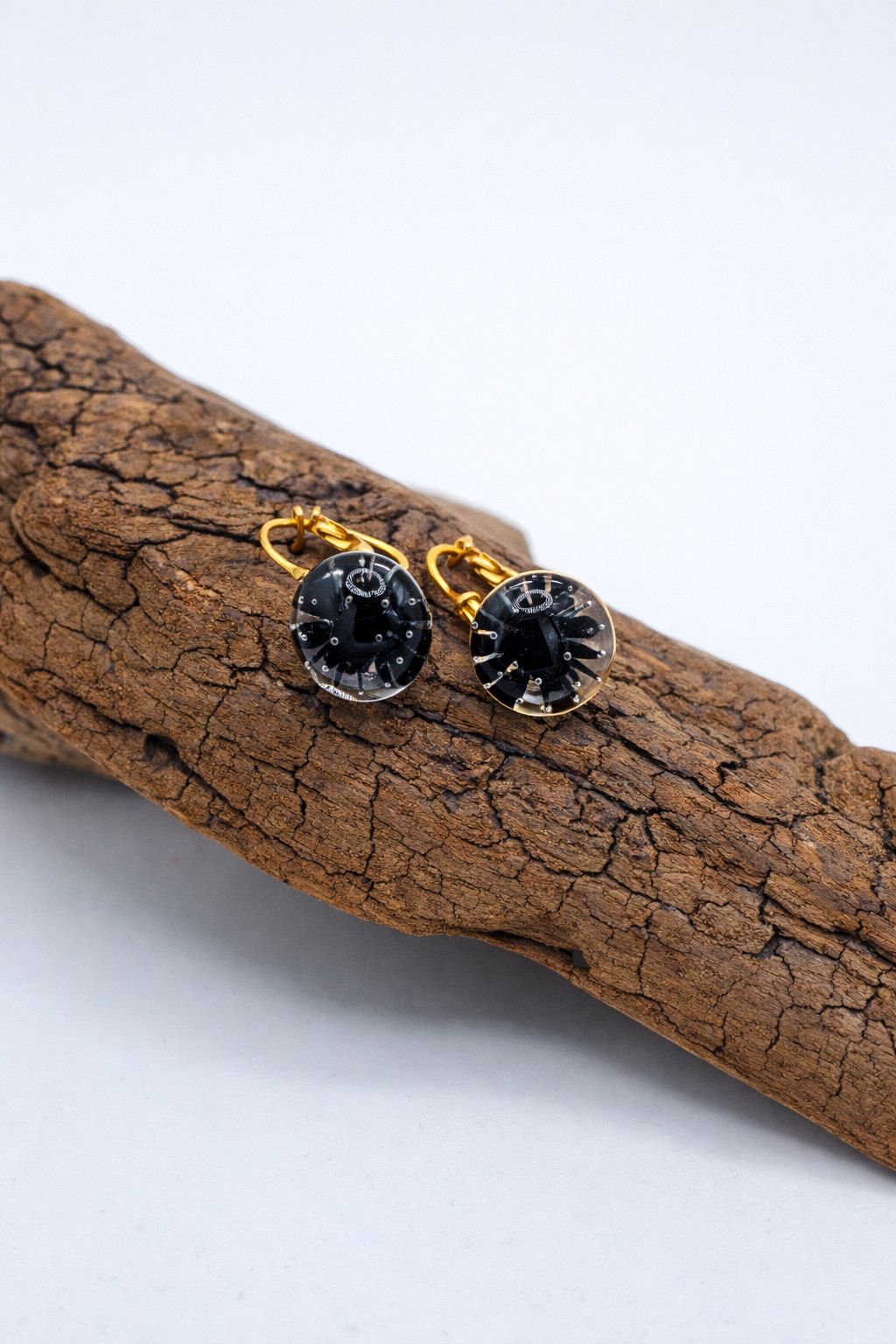 Boucles d'oreilles dormeuses "Eclat de Verre"