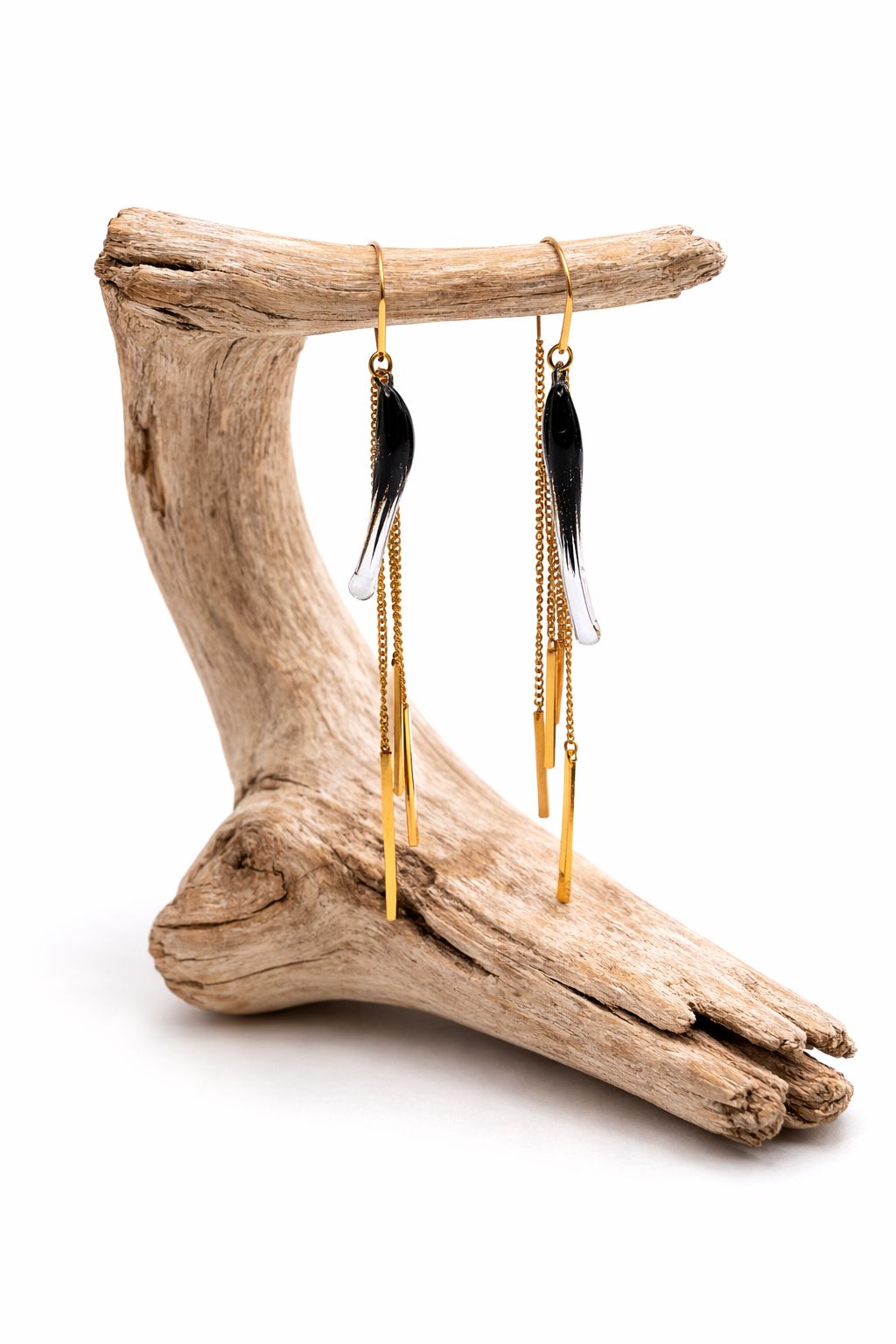 Boucles d'oreilles longues "Eclat de Verre"