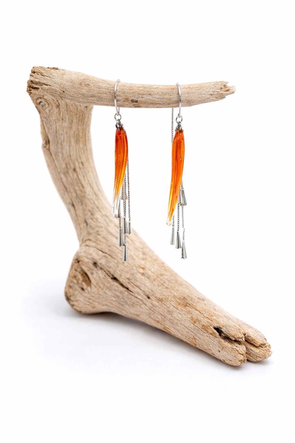 Boucles d'oreilles longues "Eclat de Verre"