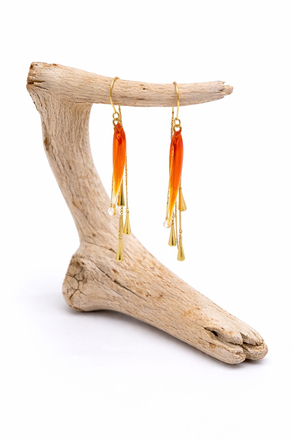 Boucles d'oreilles longues "Eclat de Verre"