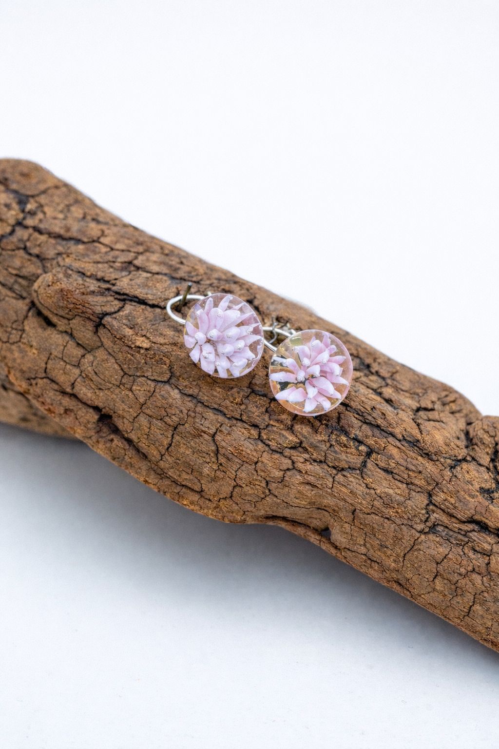 Boucles d'oreilles dormeuses "Eclat de Verre"