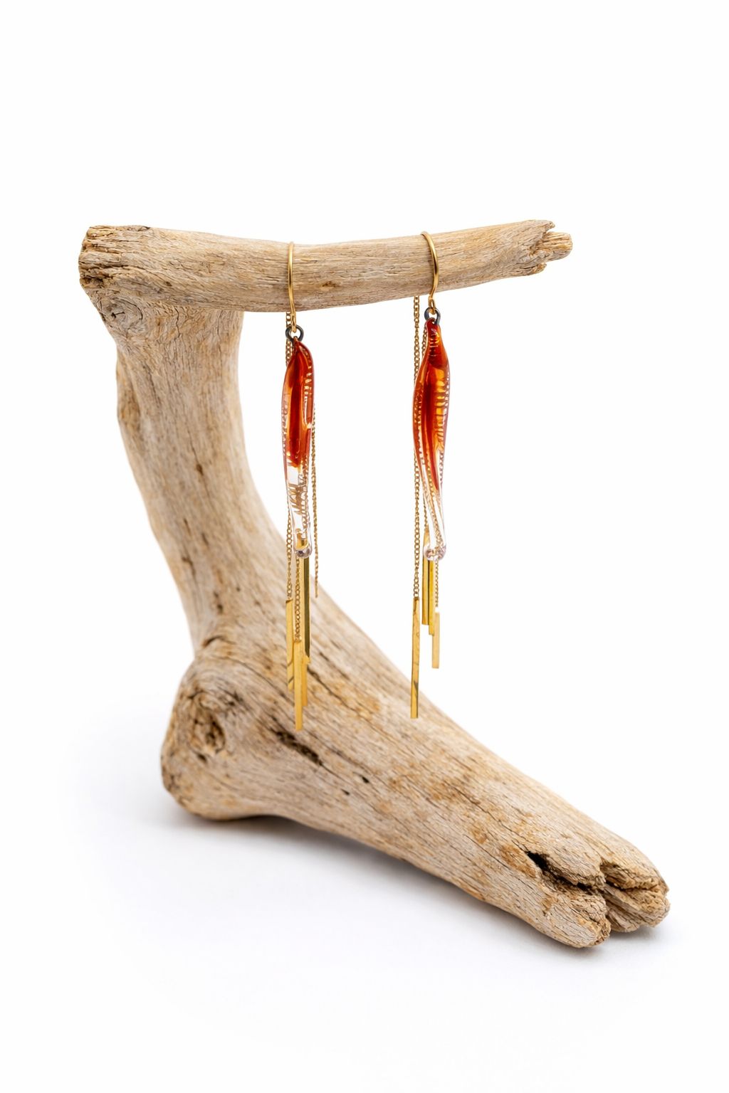 Boucles d'oreilles longues "Eclat de Verre"