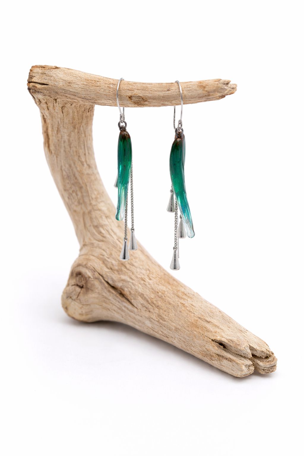 Boucles d'oreilles longues "Eclat de Verre"