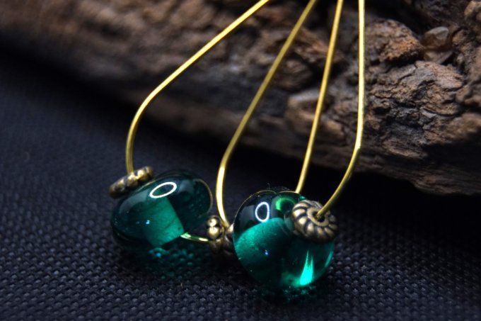 Boucles d'oreilles vertes